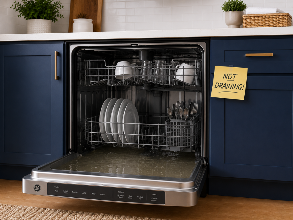 ge dishwasher not draining